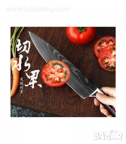 НОЖОВЕ ГОТВАРСКИ ОТ ДАМАСКА СТОМАНА - код 2564, снимка 6 - Прибори за хранене, готвене и сервиране - 33931487