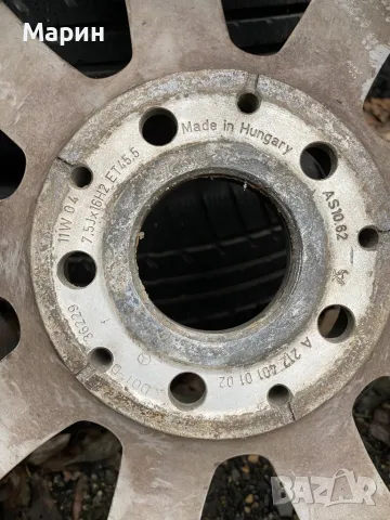 Лети джанти 16 цола Mercedes 5x112, снимка 8 - Гуми и джанти - 48840450