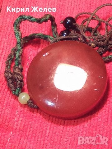 ОГРОМЕН НАТУРАЛЕН КАРНЕОЛ АРТ МЕДАЛЬОН БИЖУ 14906, снимка 11 - Колиета, медальони, синджири - 30652713