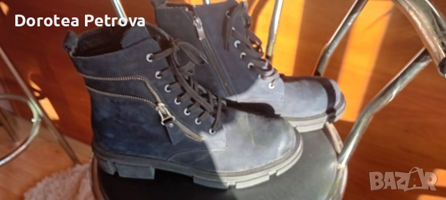 Зимни дамски боти , тип кубинки, снимка 3 - Дамски боти - 52252679