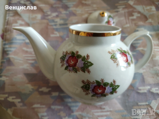 Порцеланов чайник - съветски., снимка 2 - Други - 54144826