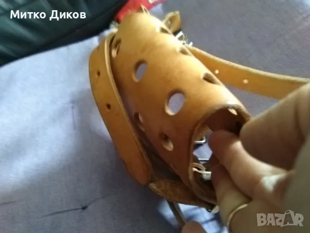 Намордник за Куче нов дебела Естествена кожа Кафяв Средни породи Регулируем-тройно закопчаване, снимка 3 - За кучета - 48756194
