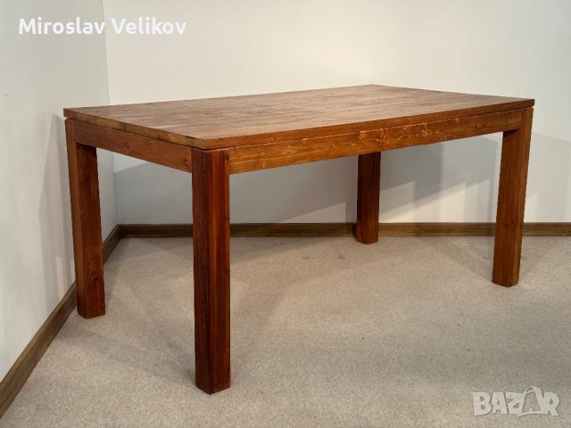 Масивна дървена маса с пейка сет , снимка 4 - Маси - 44246979