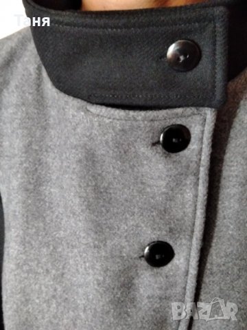 Дамско палто, сиво и черно, снимка 5 - Палта, манта - 30871918