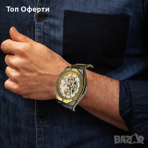 Луксозен мъжки часовник PANZER – Елегантност и стил в едно, снимка 3 - Подаръци за мъже - 49464880