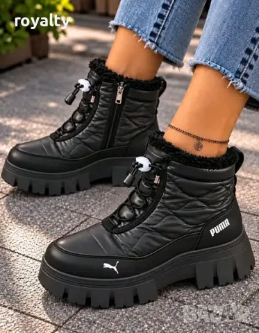 Puma Нови Дамски Топли Черни Зимни Боти [36-41 Номер]