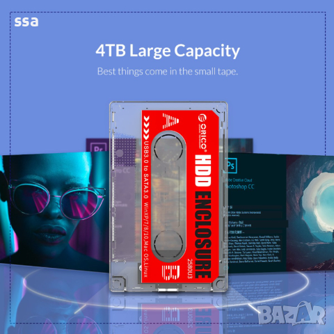 Orico кутия за диск Storage - Case - 2.5 inch USB3.0 Retro Look - 2580U3-CR, снимка 12 - Външни хард дискове - 44783747
