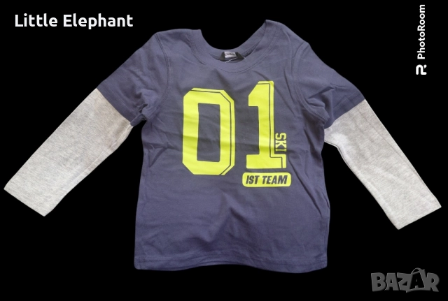 Блузка с дълъг ръкав за 2-3 годишно момченце"01 ski team",колекция"Sports",Англия/нова
