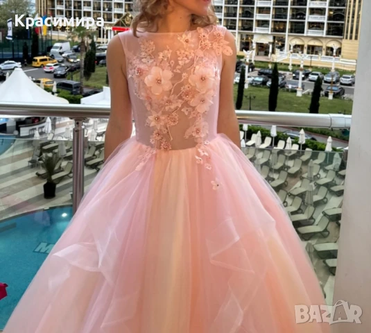 Розова бална рокля, снимка 2 - Рокли - 50507174