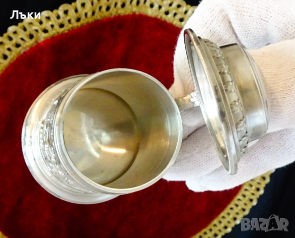 Калаена халба с картини Оран,Сеитба,Жътва. , снимка 2 - Антикварни и старинни предмети - 52203706