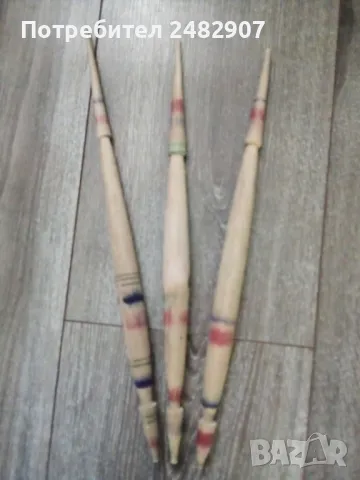 Старо дървено вретено, снимка 2 - Антикварни и старинни предмети - 47643429