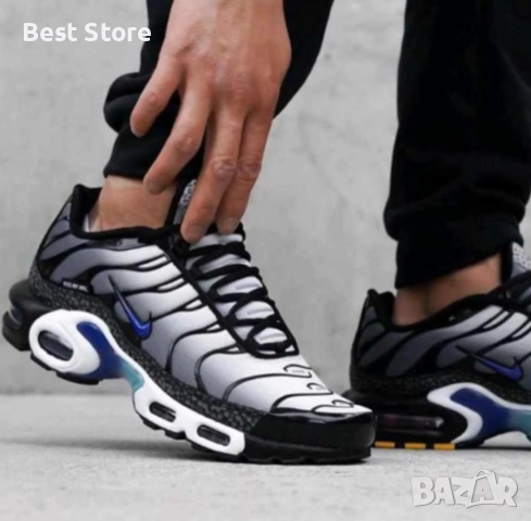 Nike Air Max TN Сиво и Синьо Мъжки Маратонки 40-45 Номер 