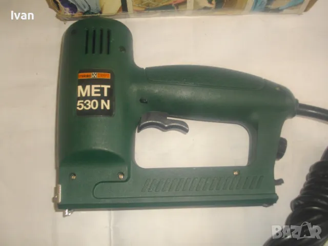 НОВ НЕМСКИ ОРИГИНАЛЕН ЕЛЕКТРИЧЕСКИ ТАКЕР КОМБИНИРАН СКОБИ ПИРОНИ ДО 16мм MEISTER MET 530N VARIO , снимка 5 - Други инструменти - 49325799