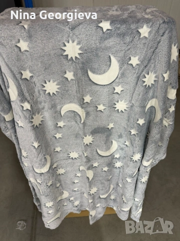 Светещо в тъмното одеяло Magic Blanket + Подарък Голям комплект конструктор с 165 части Плъзгащ блок, снимка 4 - Спално бельо и завивки - 54152067