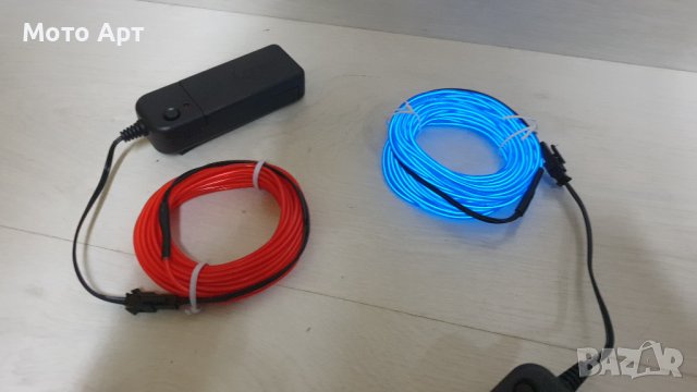 Светлинни Ленти на батерии - Подсветка за Кола, Мотор, Неон Надписи и Други, снимка 5 - Лед осветление - 40750390