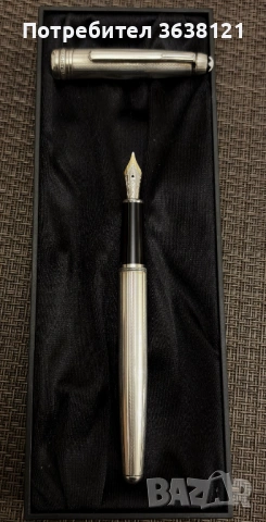 Montblanc - Meisterstück сребърна писалка, снимка 4 - Други ценни предмети - 53987162