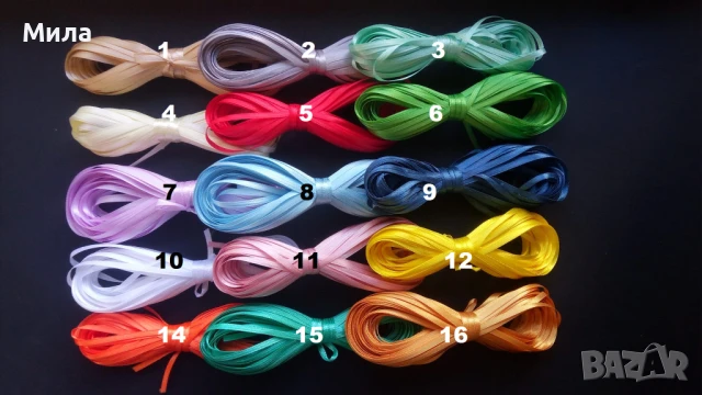 Сатен панделка 3 мм/20 м