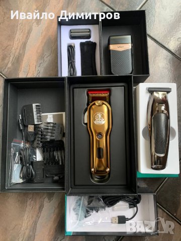 Професионален бръснарски комплект 3 в 1, снимка 2 - Машинки за подстригване - 44232663