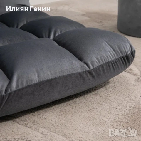 Фотьойл HOMCOM за гости с матрак, регулируема облегалка, снимка 2 - Дивани и мека мебел - 54166070