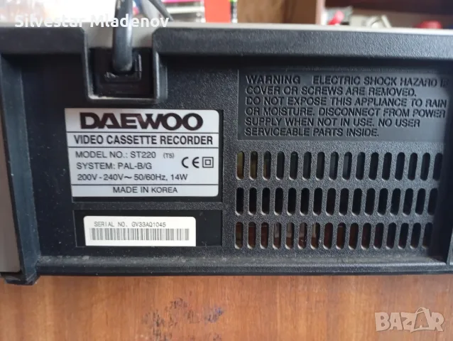 Видео Касетофон Daewoo st220, снимка 5 - Плейъри, домашно кино, прожектори - 50143770