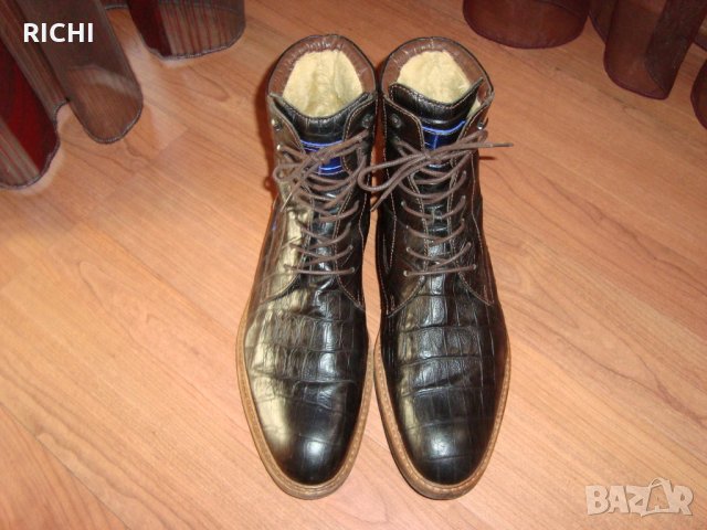 FLORIS VAN BOMMEL- естествена кожа мъжки боти, снимка 6 - Мъжки боти - 30392855