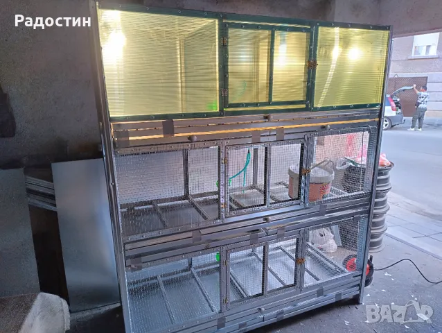 Двуетажна клетка с брудер , снимка 3 - За птици - 48225686