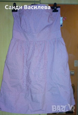 НОВА дамска рокля без презрамки ZARA, реален размер S, снимка 1 - Рокли - 42418776