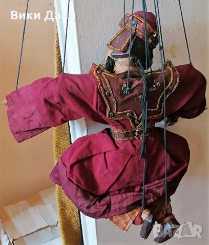 Бирма марионетка кукла на конци рядка антика  с камък Рубин, снимка 6 - Колекции - 34921654