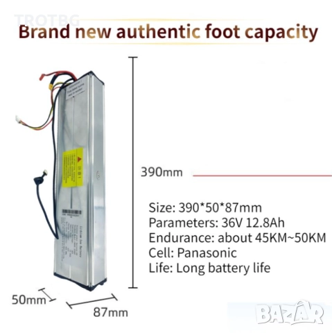 36V 12.8Ah литиево-йонна батерия с LG клетки за електрически тротинетки Xiaomi Mi Pro / Pro 2, снимка 4 - Друга електроника - 52661080