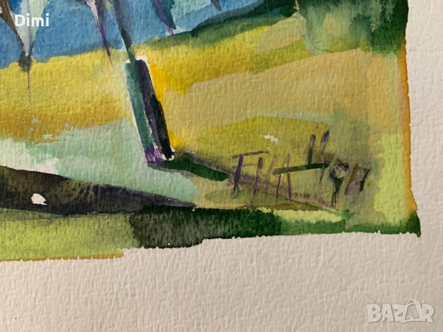ЕМА ЦОНЕВА акварел/ пейзаж, снимка 3 - Картини - 52858669