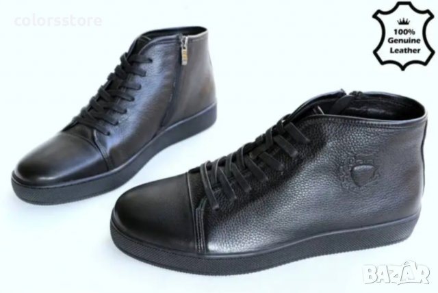 Мъжки боти - черна ЕСТЕСТВЕНА кожа - PA251568A-1