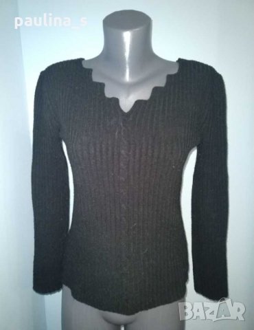 Еластичен пуловер с оригинално деколте / унисайз , снимка 2 - Блузи с дълъг ръкав и пуловери - 16668493