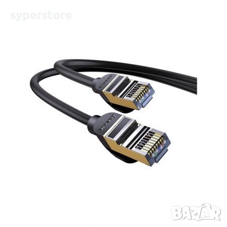 Кабел за Лан мрежа 1м Baseus WKJS010101 LAN RJ-45 мъжко - мъжко CAT-6 10Gbps Черен, снимка 3 - Кабели и адаптери - 38547601