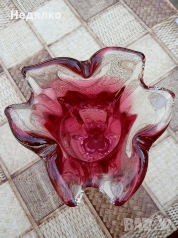 Винтидж ваза Мурано,оловен кристал,Нова с кутия, снимка 11 - Антикварни и старинни предмети - 35174605
