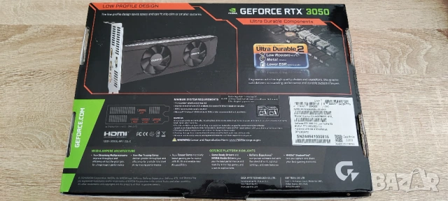 Nvidia GeForce RTX 3050, 6GB, Gigabyte OC Low Profile, PCI-E 4.0, снимка 2 - Видеокарти - 54036128