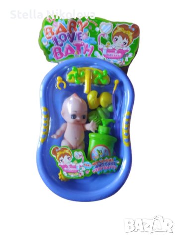 Играчка  вана с бебе за къпане и аксесоари, снимка 1 - Кукли - 42635805