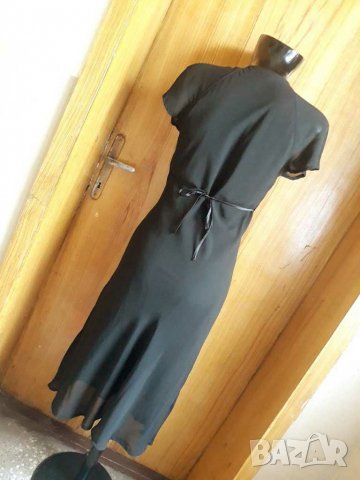 Черна официална рокля под коляното М/Л, снимка 3 - Рокли - 21383527