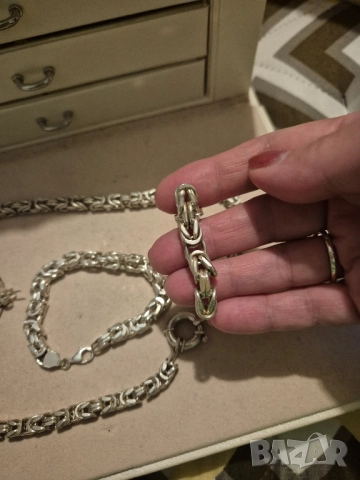 Последно и го свалям от обявите  масивен сребърен комплект, снимка 2 - Бижутерийни комплекти - 52435671