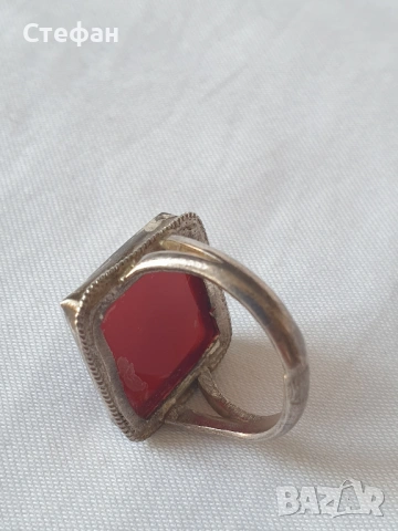 Сребърен пръстен, снимка 3 - Пръстени - 54266647