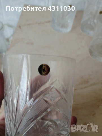 Нови български големи кристални чаши  6 броя, снимка 9 - Чаши - 54212628