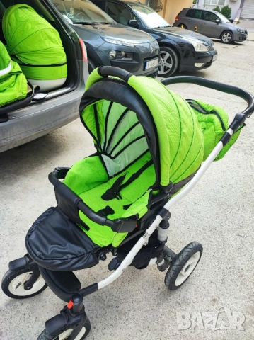 Бебешка количка Adbor Zarra 3in1 зелена, снимка 6 - Детски колички - 52930863