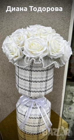 Дизайнерски букет за 14 февруари, снимка 2 - Подаръци за жени - 53261906