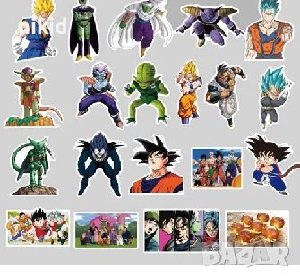 50 бр Dragon Ball драгон бол самозалепващи лепенки стикери за украса декор картонена торта, снимка 4 - Други - 42346590