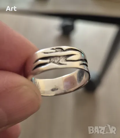 Сребро 925 мъжка сребърна халка/пръстен