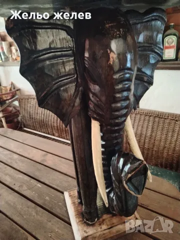 Маса, дърво, слон, 70см, снимка 3 - Декорация за дома - 48957801