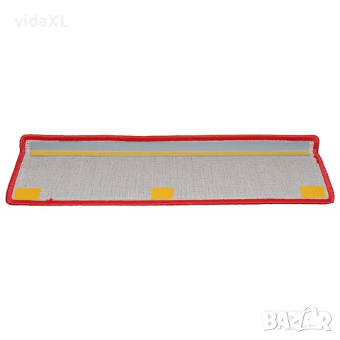 vidaXL Изтривалки за стълби 20 бр. 65x21x4 см червени с правоъгълен кант, снимка 3 - Изтривалки - 56147151