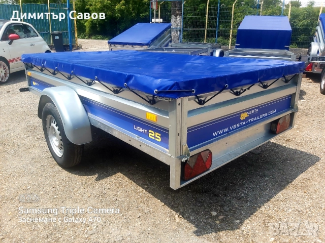 Туристическо, самосвално ремарке VESTA LIGHT 25 с плосък брезент, снимка 4 - Ремаркета - 52041805
