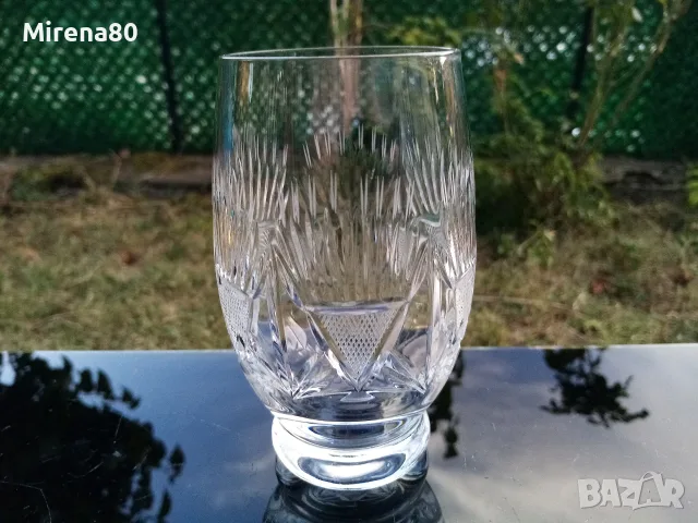 Български кристален сервиз за вода, снимка 3 - Сервизи - 56364688