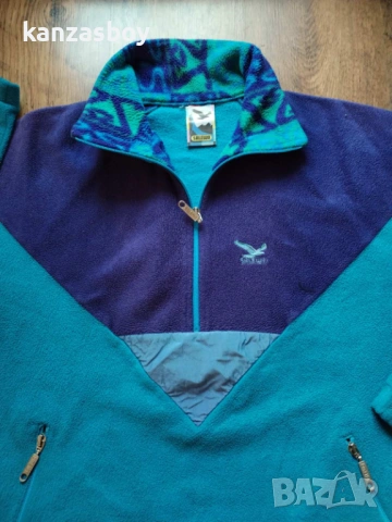 SALEWA VINTAGE FLEECE - винтидж мъжки полар Л , снимка 2 - Блузи - 53276058