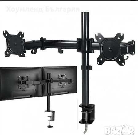 Стойка за два монитора до 27 инча